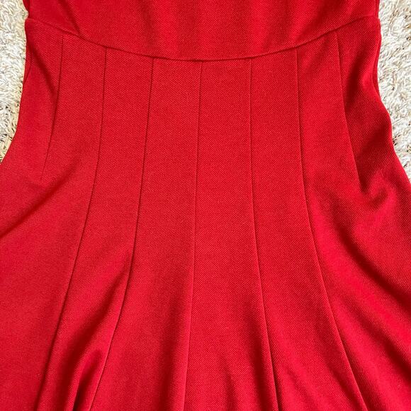 Anthropologie Maeve Sz M Lincoln Center Dark Red Fit & Flare Dress Knee Length - Picture 13 of 16